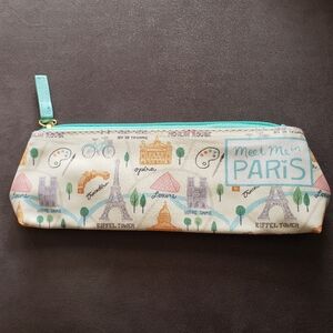 Meet Me in Paris Cartoon Design Multicolor Pencil Case Or Cosmetic Bag New